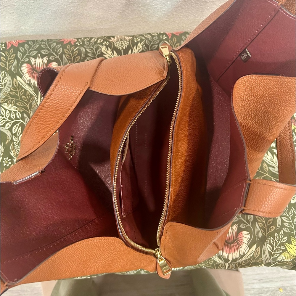 Coach Hadley Hobo Brown Leather Tote Bag - Picture 10 of 10